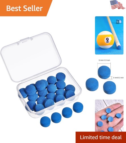 Pcs blue billiard cue tips - 20,