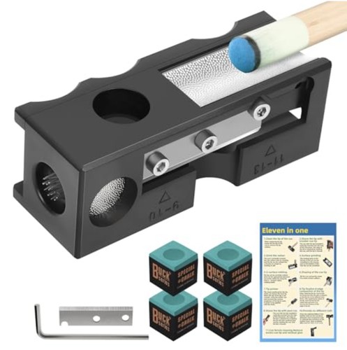 Pool cue tip shaper kit - shaper,