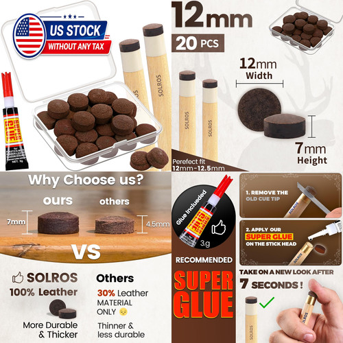 Billiard pool cue - tips,