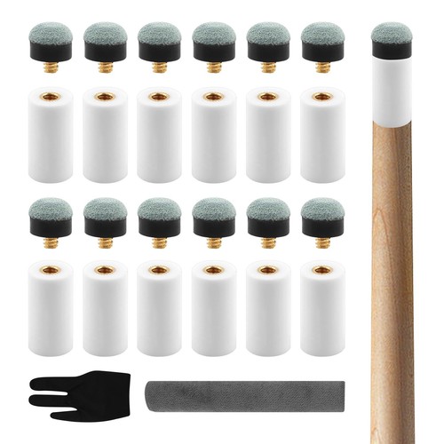 Set screw pool cue tips - screw-on,