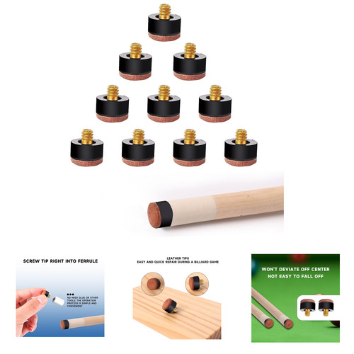 Pool cue tips 12mm 13mm - cue,