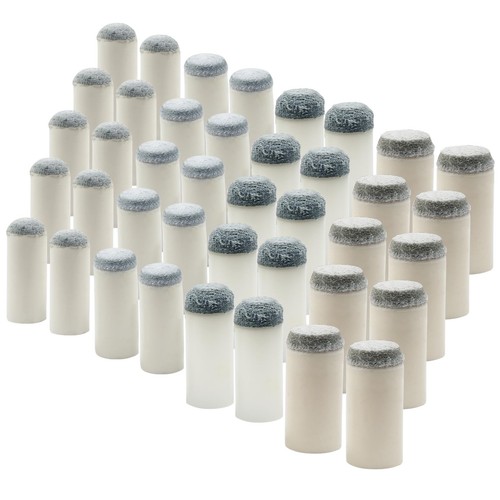 Slip pool cue tips - on,