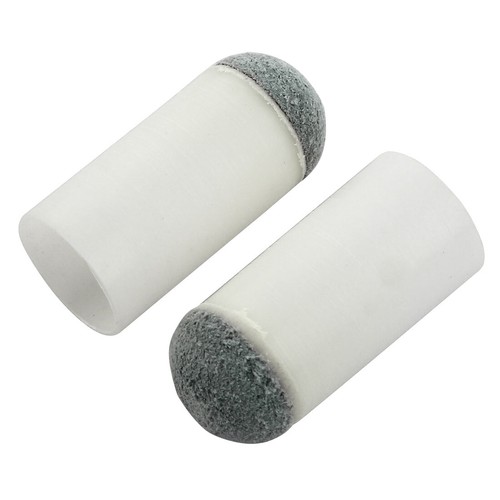 Slip pool cue tips - on,