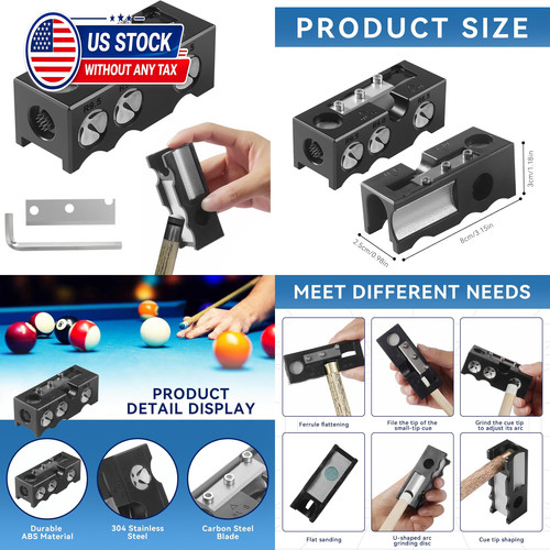Pool cue tip shaper kit - tip,