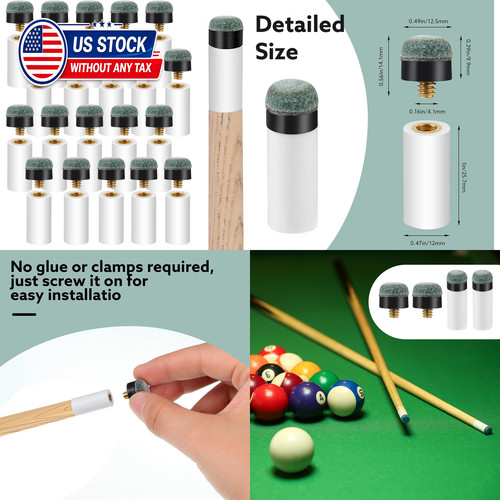 Pool cue tips replacement kit - tips,