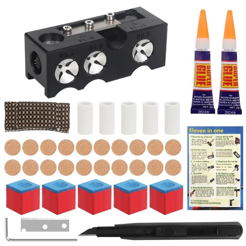 Black billiards pool cue tip - billiards,